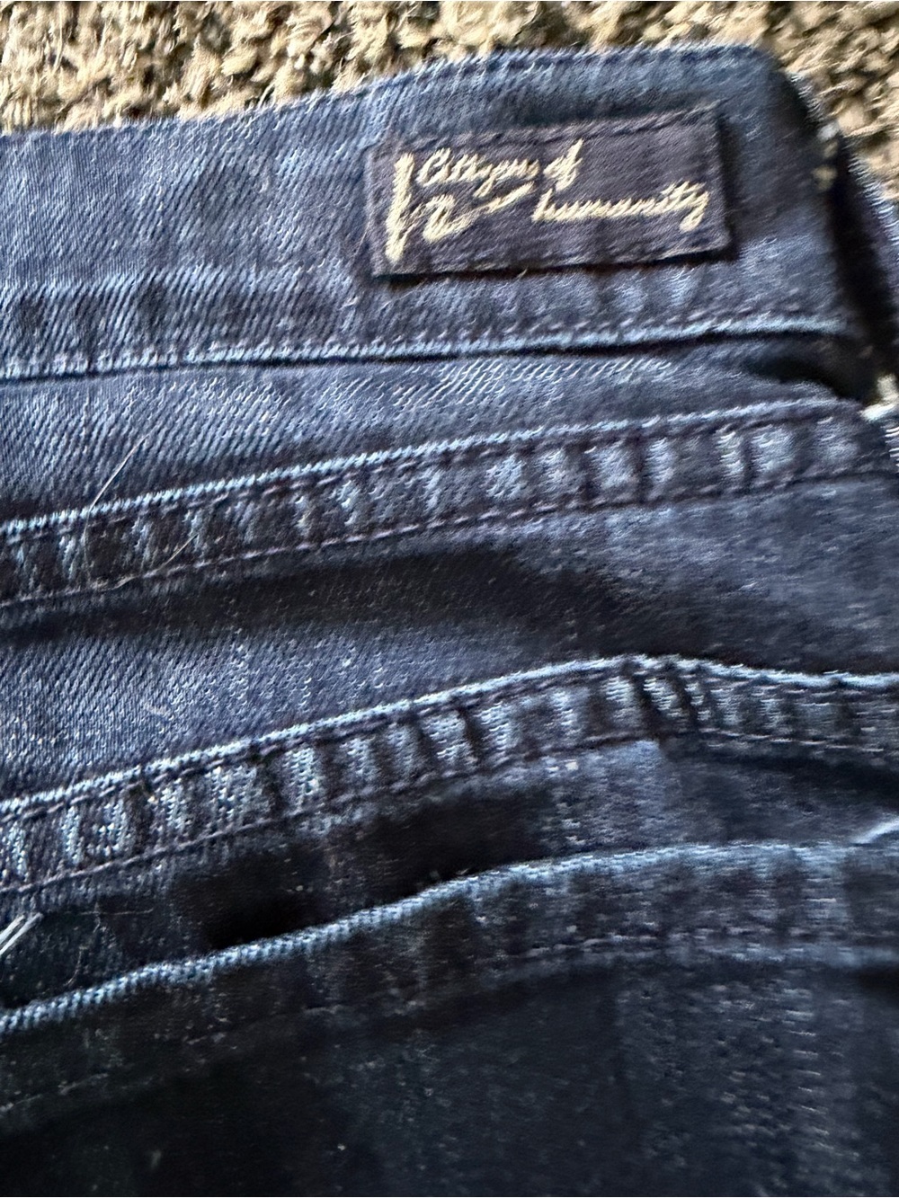 Citizens Of Humanity Deep Indigo Jeans with Black Lining